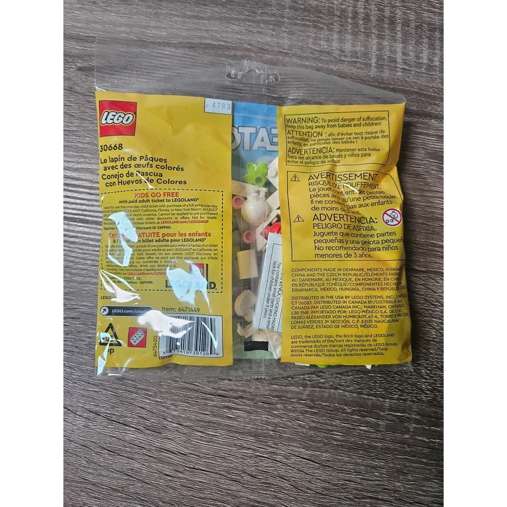 LEGO Creator 30668 Easter Bunny with Colorful Eggs Polybag New 2024 Seasonal Set